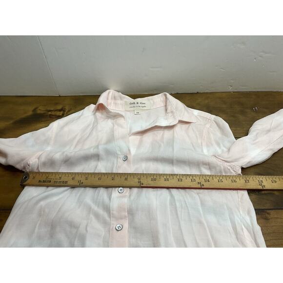 Cloth And Stone Anthropologie Pink Tye Dye Button Down XS - Picture 6 of 9